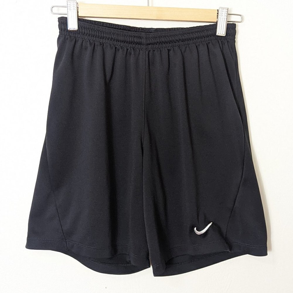 Nike‎ Shorts Pull On Dri Fit Pull String Polyester Black Youth Small Athletic
